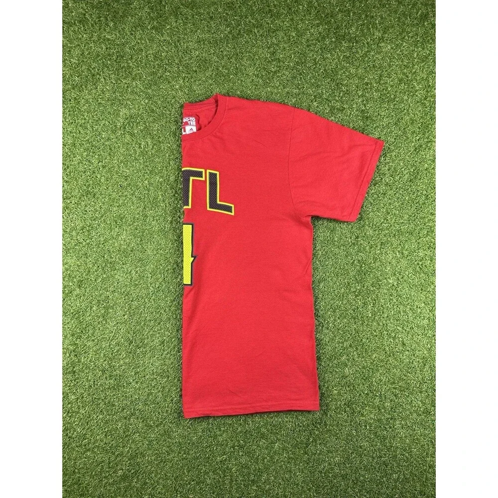 Adidas Mens Atlanta Hawks Paul Millsap #4 Player Shirt Red Ultimate tee size XL